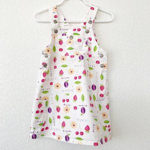 Vintage Oshkosh Overall Dress, Fruit Print